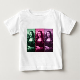T-shirt Pour Bébé Mona Lisa Poster de animal rose rose violet