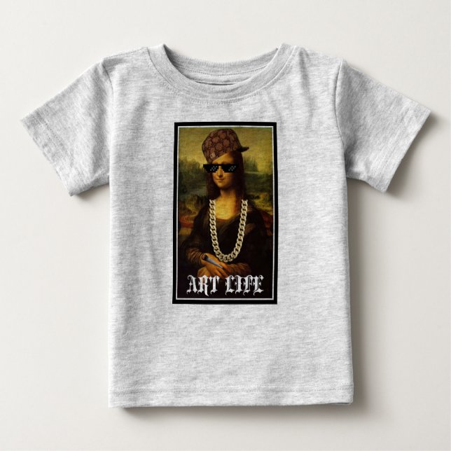 T-shirt Pour Bébé Mona Lisa Thug Life Art Life (Devant)