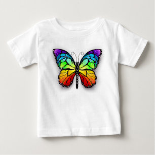 T-shirt Pour Bébé Monarque papillon arc-en-ciel