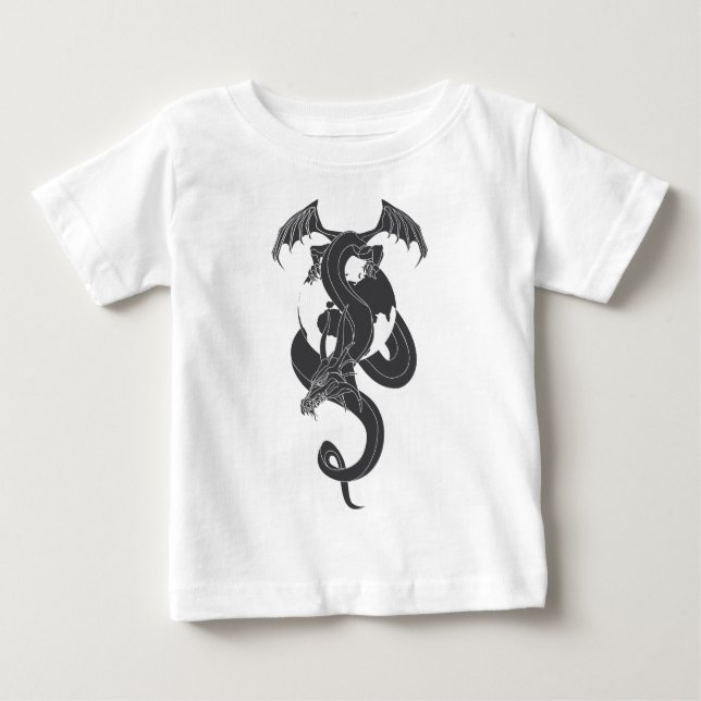 T-shirt Pour Bébé Monde de Dragon (Devant)