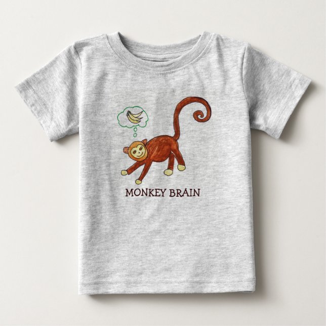 T-SHIRT POUR BÉBÉ MONKEY BRAIN (Devant)