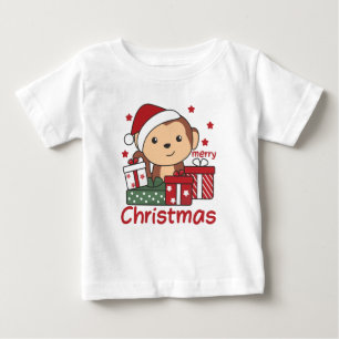 T-shirt Pour Bébé Monkey Christma