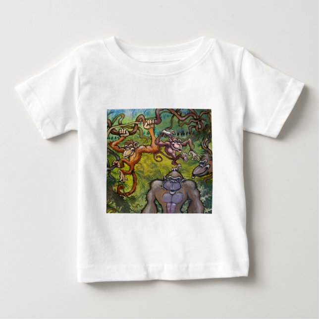 T-shirt Pour Bébé Monkey Fun (Devant)