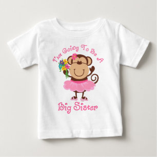 T-shirt Pour Bébé Monkey Future Big Soeur
