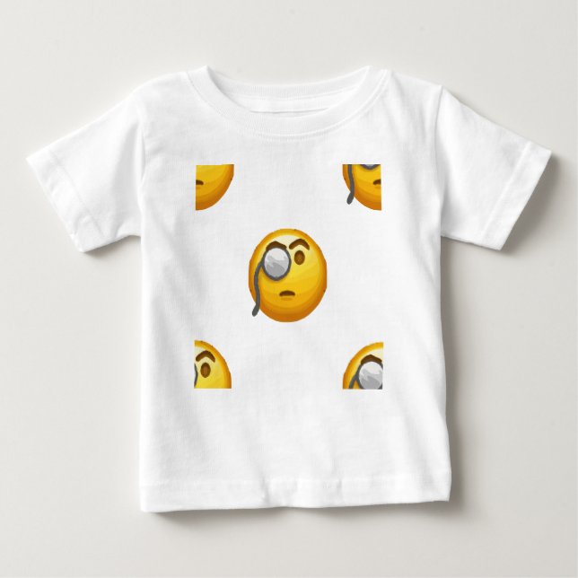 T-shirt Pour Bébé monocle émoji (Devant)