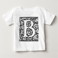 Monogramme B initial. Nom customisé Modèle floral