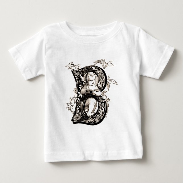 T-shirt Pour Bébé Monogramme de bébé ange - Chemise (Devant)
