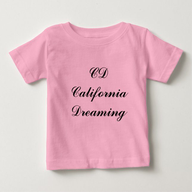 T-shirt Pour Bébé Monogramme de rêve californien (Devant)