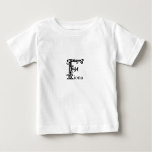 T-shirt Pour Bébé Monogramme fantaisie : Fiona