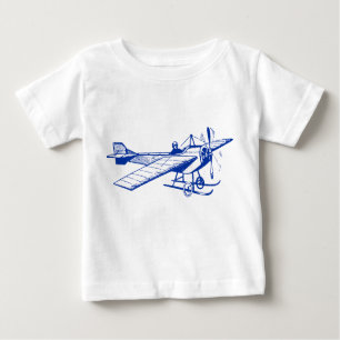 T-shirt Pour Bébé Monoplane vintage - bleu marine