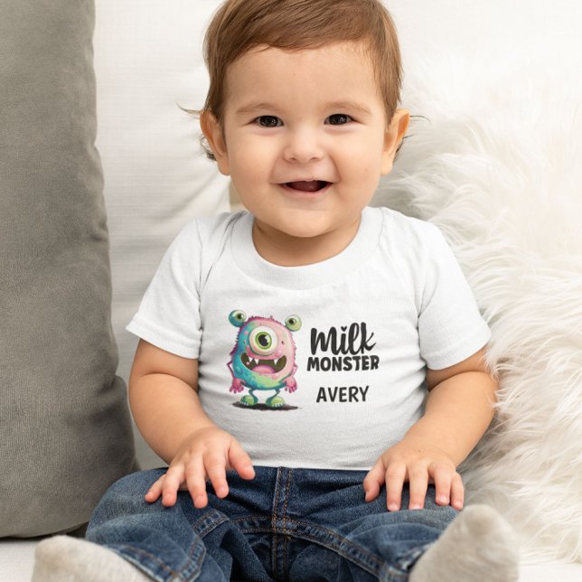 T-shirt Pour Bébé Monster de lait soyeux (Créateur téléchargé)