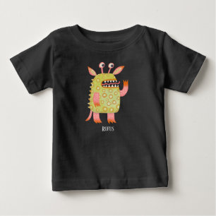 T-shirt Pour Bébé Monster Rufus Nom personnalisé