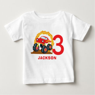 T-shirt Pour Bébé Monster Truck Rally Anniversaire