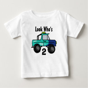 T-shirt Pour Bébé Monster Truck/ Regardez qui est, 2