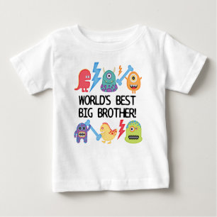 T-shirt Pour Bébé Monsters World's Best Big Brother