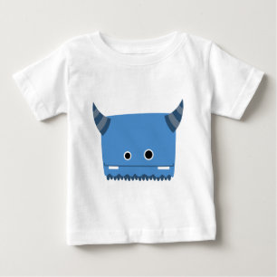 T-shirt Pour Bébé Monstre à cornes bleues