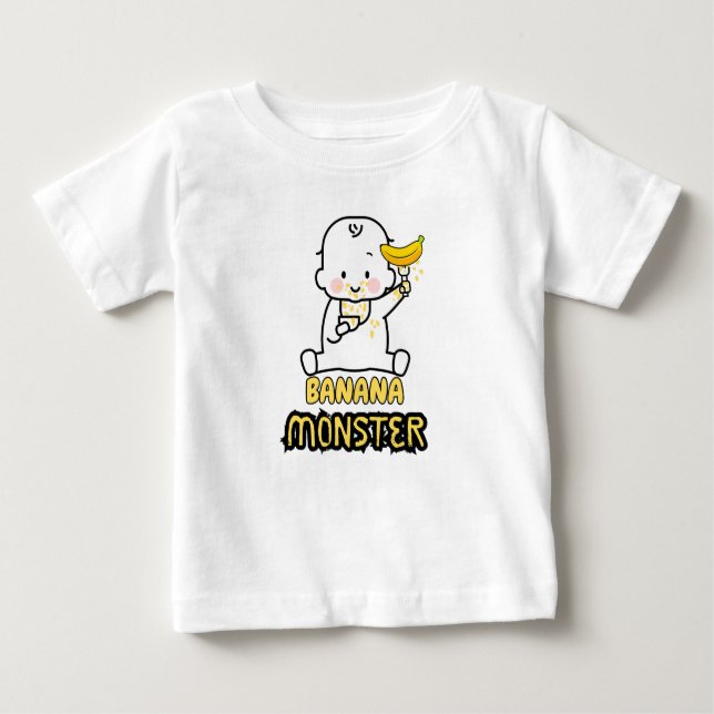 T-shirt Pour Bébé Monstre banane (Devant)