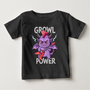 T-shirt Pour Bébé Monstre bébé Rocking - Growl Power