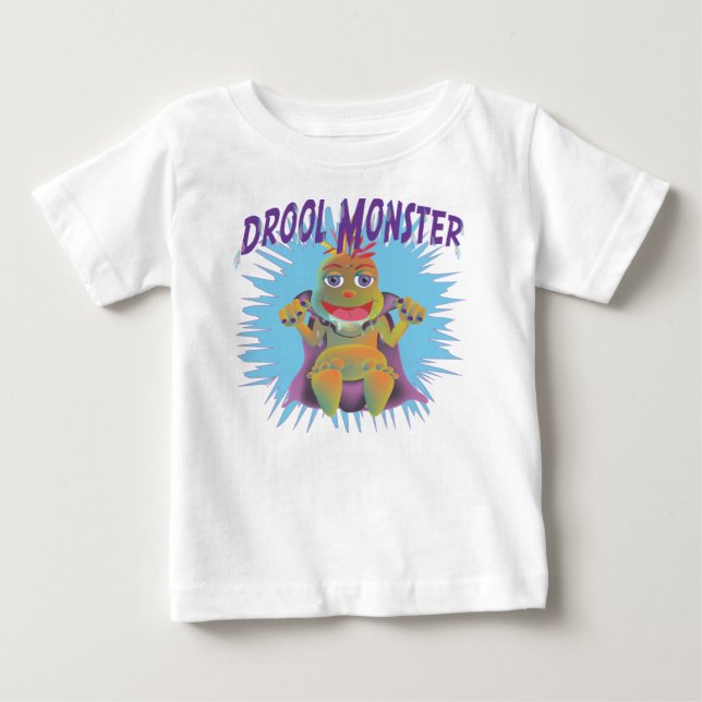 T-shirt Pour Bébé Monstre de bave (Devant)