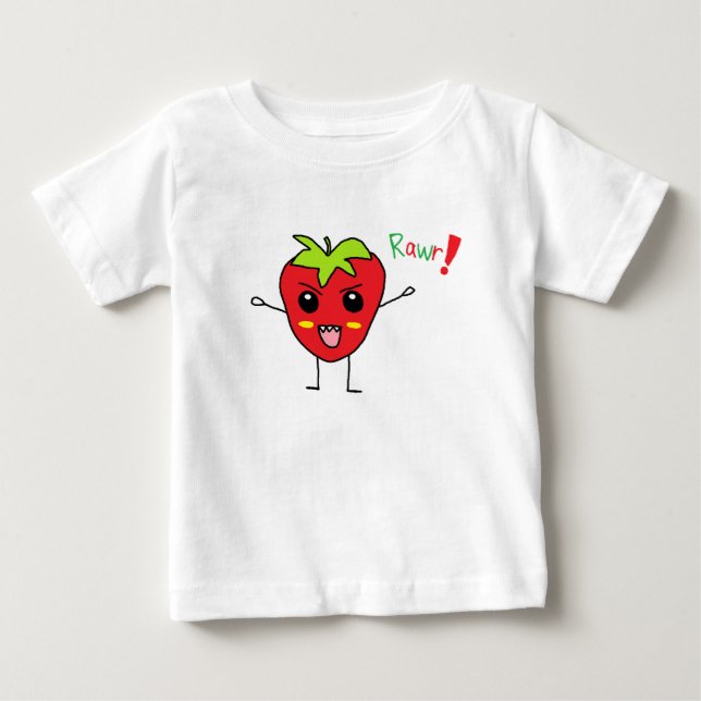 T-shirt Pour Bébé Monstre de fraise (Devant)