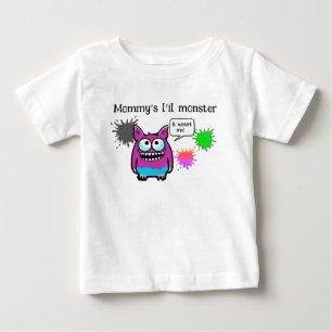 T-shirt Pour Bébé monstre de maman l'il