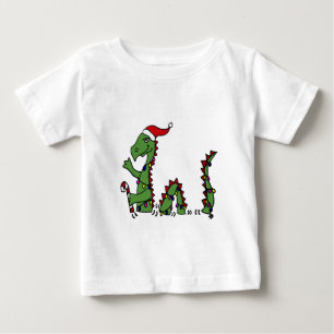 T-shirt Pour Bébé Monstre drôle de Loch Ness dans Noël de casquett