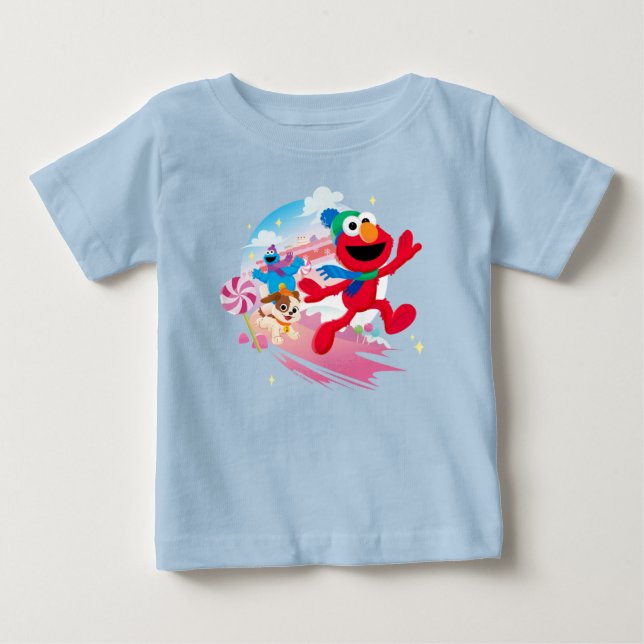 T-shirt Pour Bébé Monstre Elmo, Tango & Cookie | Meilleur Noël (Devant)