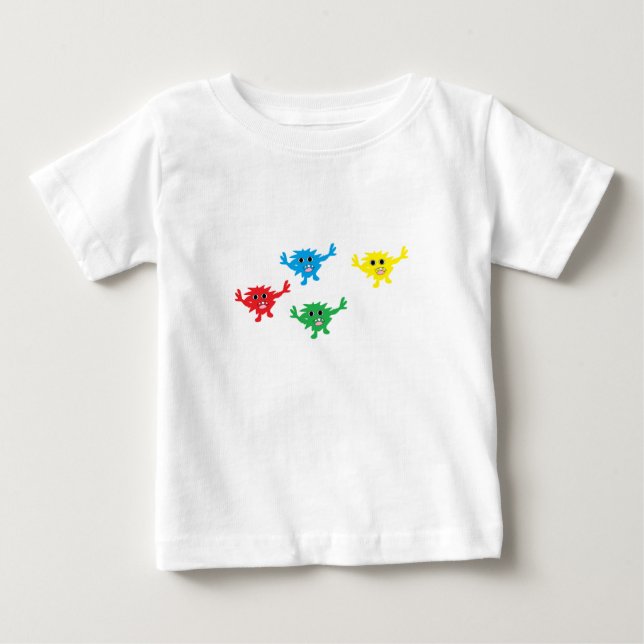 T-shirt Pour Bébé Monstre flou coloré (Devant)