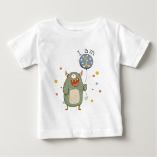 T-shirt Pour Bébé Monstre mignon personnalisable avec ballon anniver