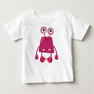 T-shirt Pour Bébé Monstre, Monstre Rose, Monstre Amusant, Silencieux