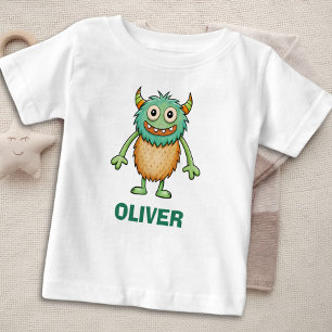 T-shirt Pour Bébé Monstre Quirky Cute Personnalisé