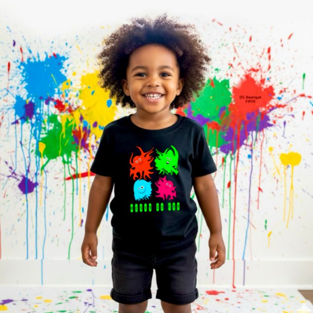 T-shirt Pour Bébé Monstres drôles (Créateur téléchargé)