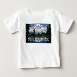 T-shirt Pour Bébé Mont Rainier Reflet dans un étang de montagne