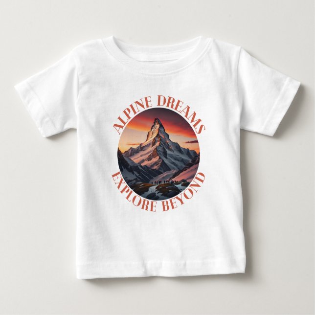 T-shirt Pour Bébé montagnes (Devant)