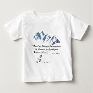 T-shirt Pour Bébé Montagnes de randonnée Whisers univers Bienvenue A