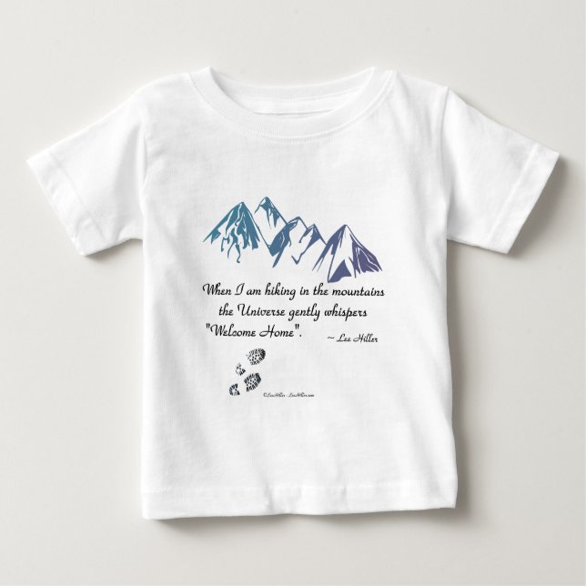 T-shirt Pour Bébé Montagnes de randonnée Whisers univers Bienvenue A (Devant)