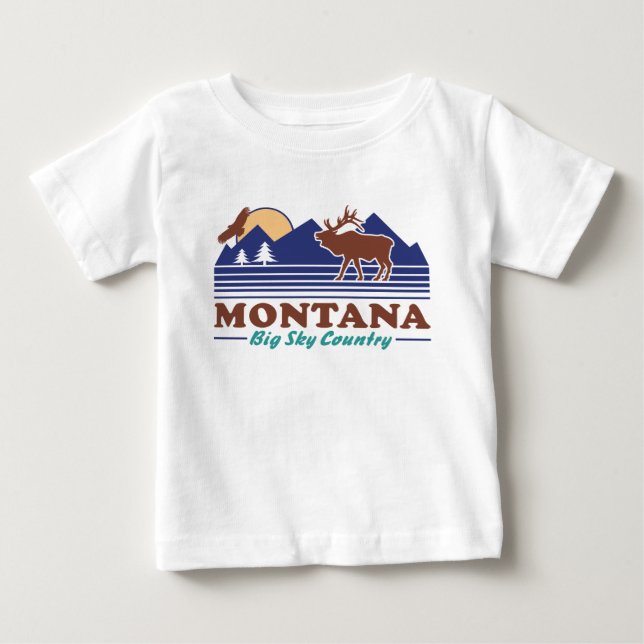 T-shirt Pour Bébé Montana Big Sky Country (Devant)
