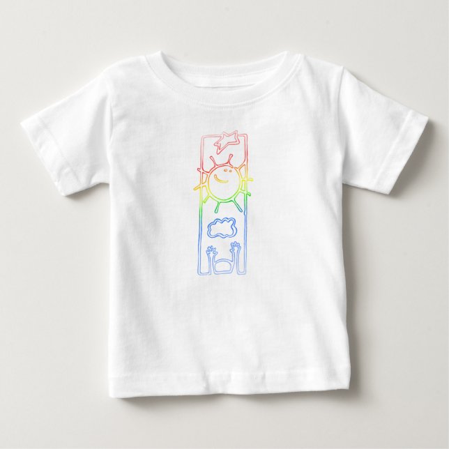 T-shirt Pour Bébé Monter et briller (Devant)