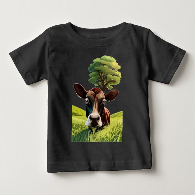 T-shirt Pour Bébé Moo-ning pour un massage (Devant)
