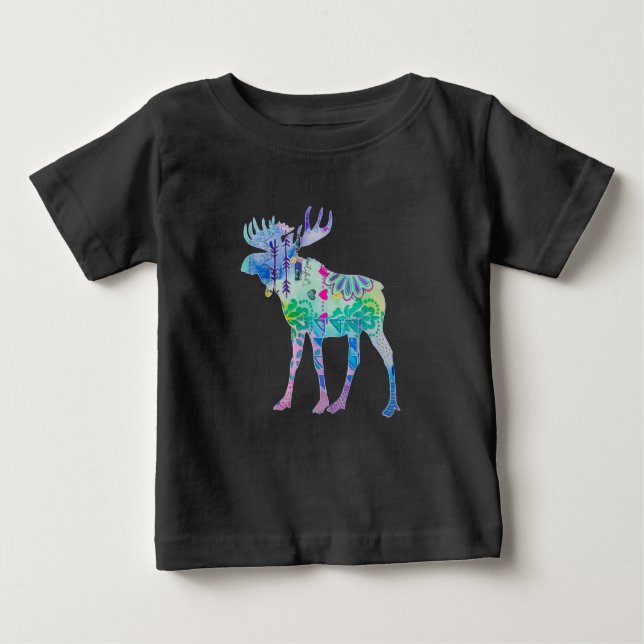 T-shirt Pour Bébé Moose canadienne (Devant)