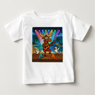 T-shirt Pour Bébé Moose-Side Story – Tee Musical de Plage pour Enfan