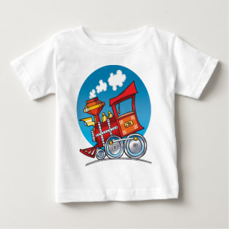 T-shirt Pour Bébé Moteur de train de bande dessinée