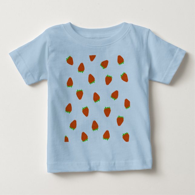 T-shirt Pour Bébé motif à fraise (Devant)