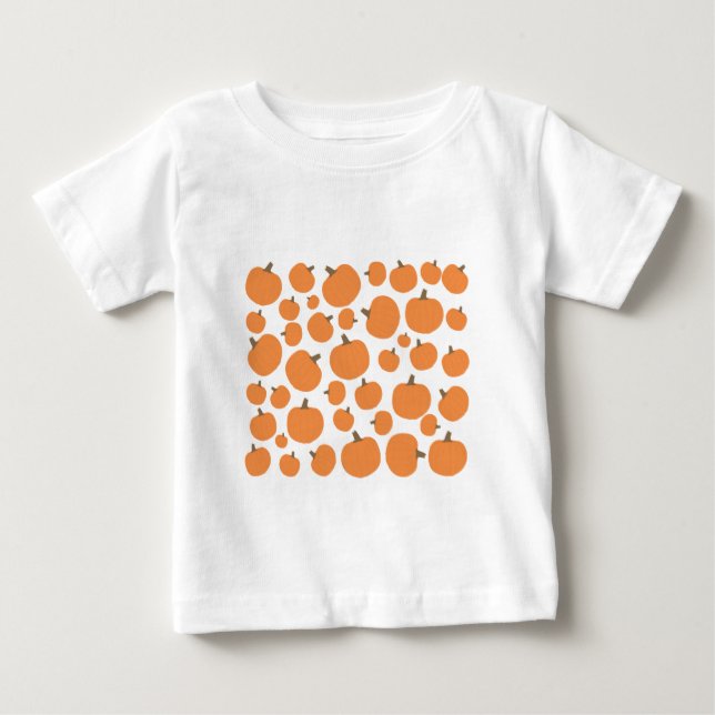 T-shirt Pour Bébé Motif de citrouille (Devant)