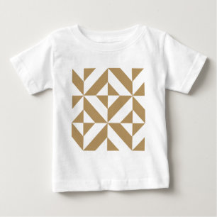 T-shirt Pour Bébé Motif de cube géométrique Brown