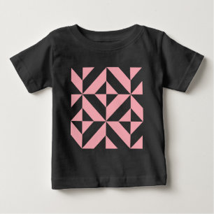 T-shirt Pour Bébé Motif de cube géométrique Melon rose