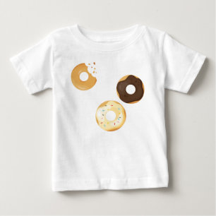 T-shirt Pour Bébé Motif de Donuts Colorés Rétro pour une Fête Amusan