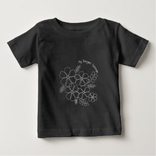 T-shirt Pour Bébé Motif de fleurs d'été simple et élégant