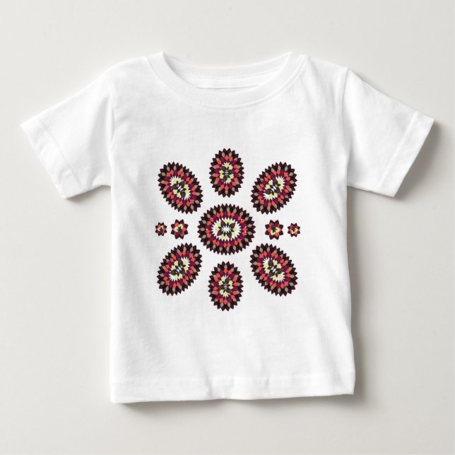 T-shirt Pour Bébé Motif de fleurs Mandala (Devant)