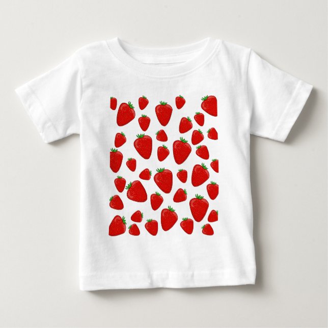 T-shirt Pour Bébé Motif de fraises (Devant)